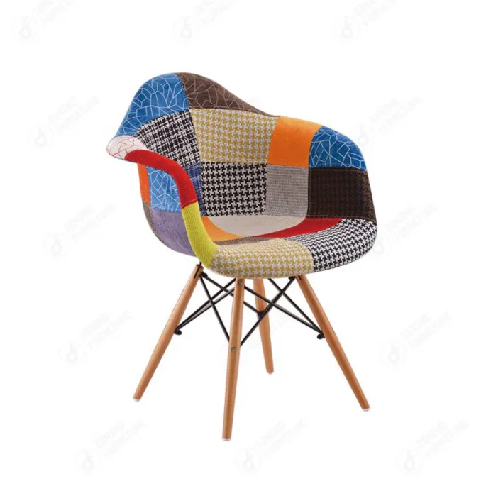 Living Room Sofa Chair Patchwork Fabric Armrests DC-F02