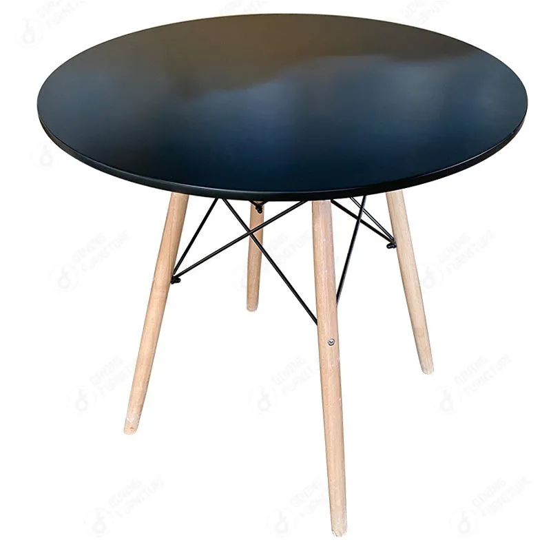 MDF Dining Table Coffee Wooden Legs Round DT-M01