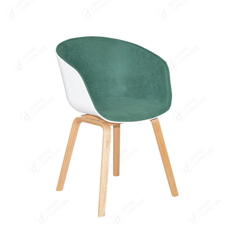 Fabric Chair Wooden Legs High Back Armrest DC-F07A