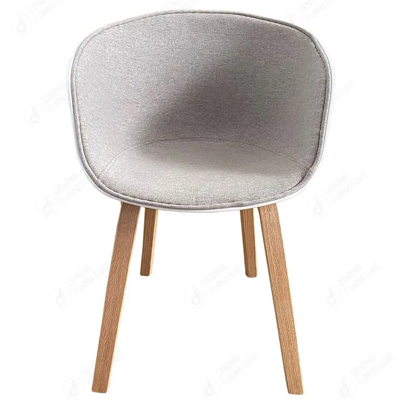 Fabric Chair Wooden Legs High Back Armrest DC-F07A