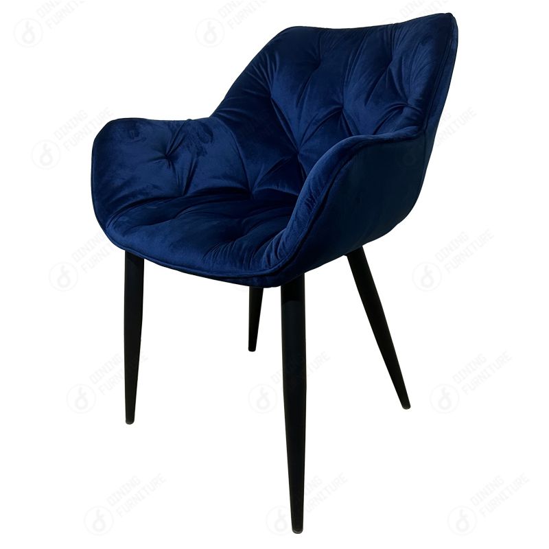 Velvet Armchair Diamond Check Softback Suede DC-R18