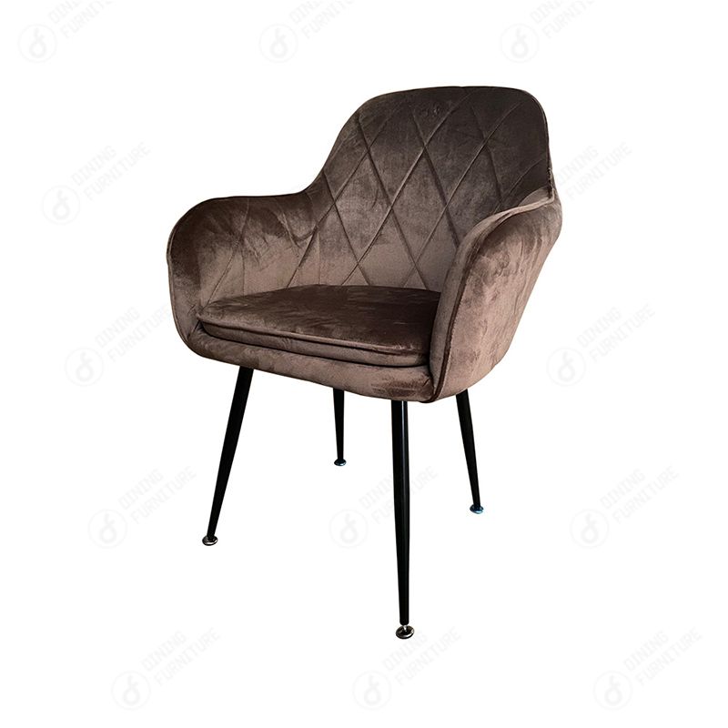 Velvet Soft Back Chair with Gold Plated Leg DC-R04