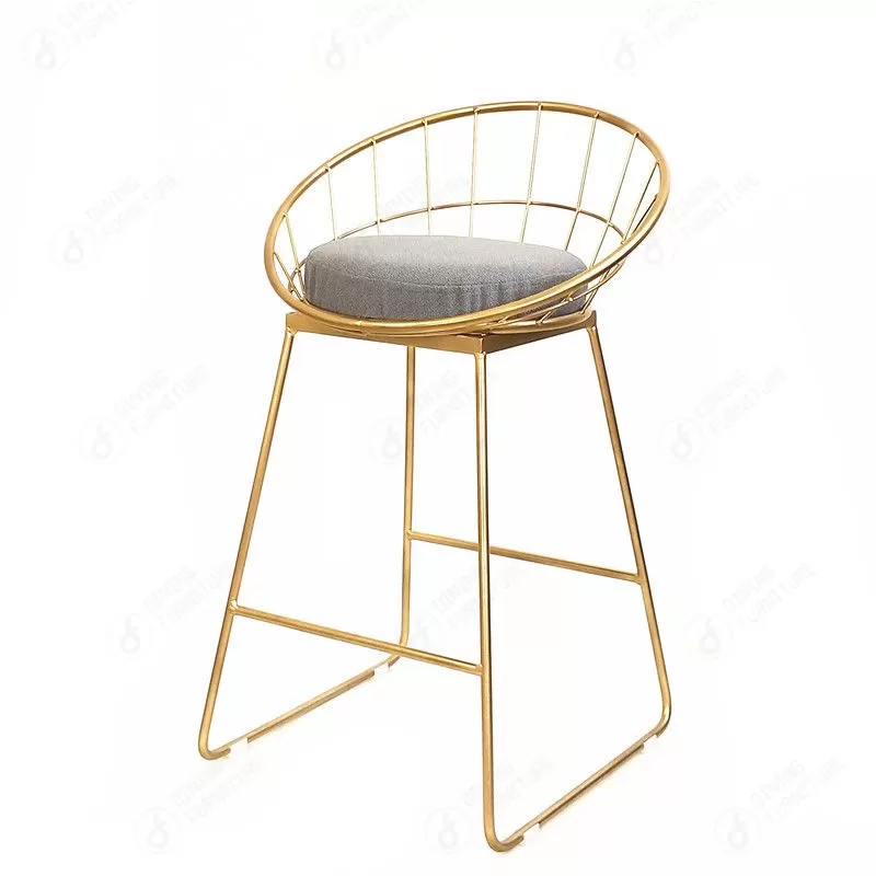 Metal Bar Chair with Gold Painting High Legs DB-H09