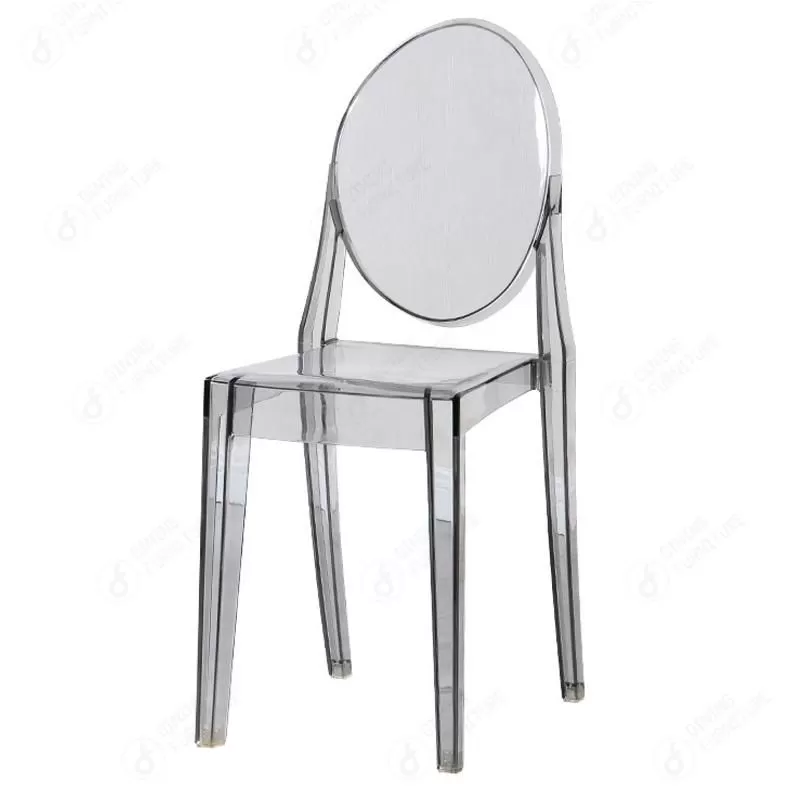 Acrylic or PC Transparent One-piece Stackable Chair DC-N40P