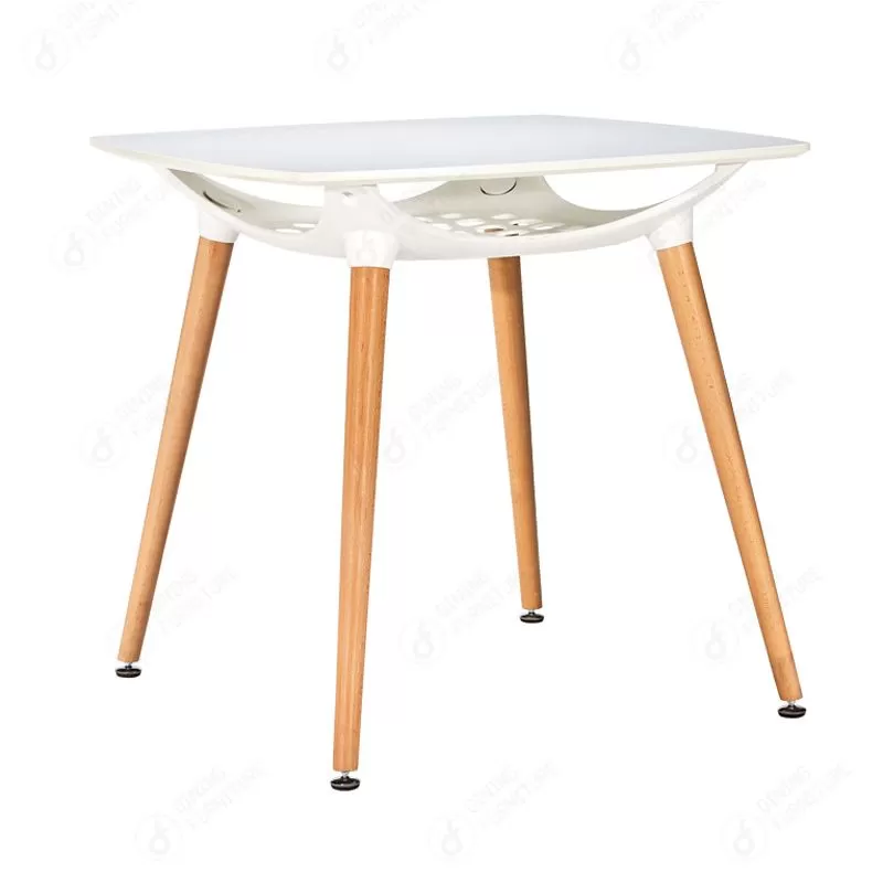 Square Solid Wood Leg MDF/Glass Dining Table DT-M25