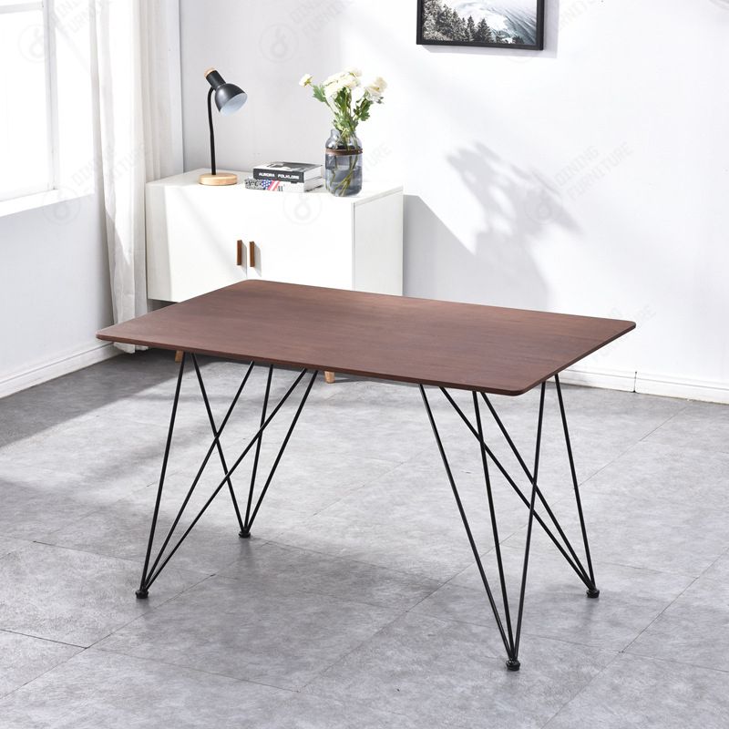Metal Tube Legs MDF Top Square Dining Table DT-M53