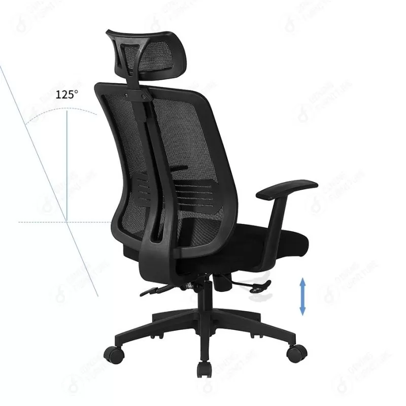 Black Mesh Office Chair with Tilt System DC-B18