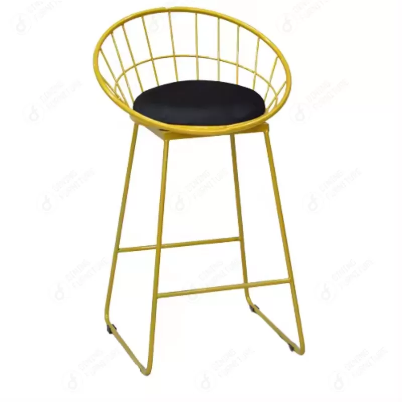 Gold Wire Chair with Soft Seat Cushion DC-W09