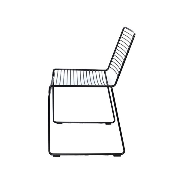 Hollow Design Black Wire Dining Chair DC-W06