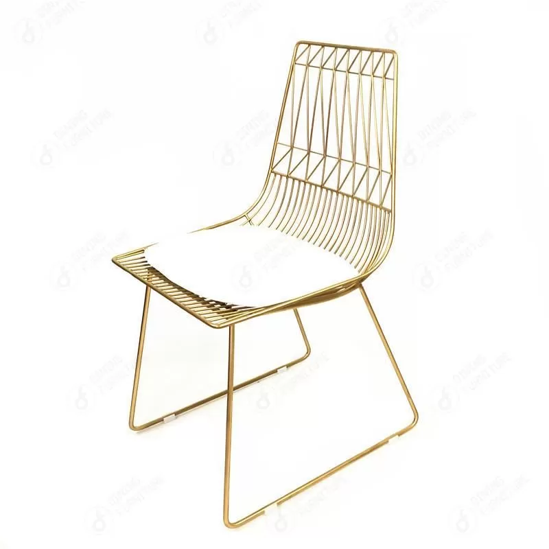 Black Metal Wire Chairs Hollow Wire Dining Chair DC-W01