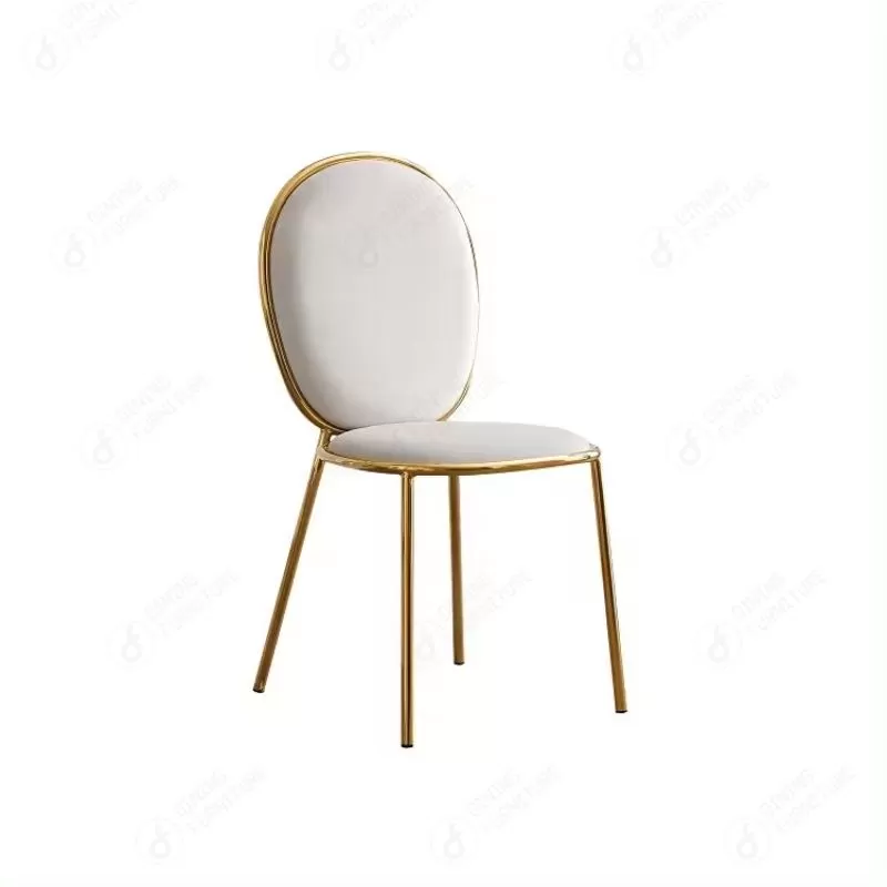 Flannelette Round Chair with Iron Legs DC-H02