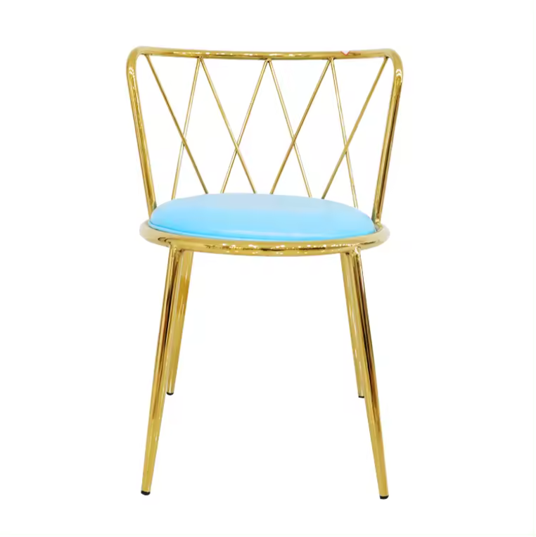 Hollow Metal Chair with Velvet Cushion DC-H10