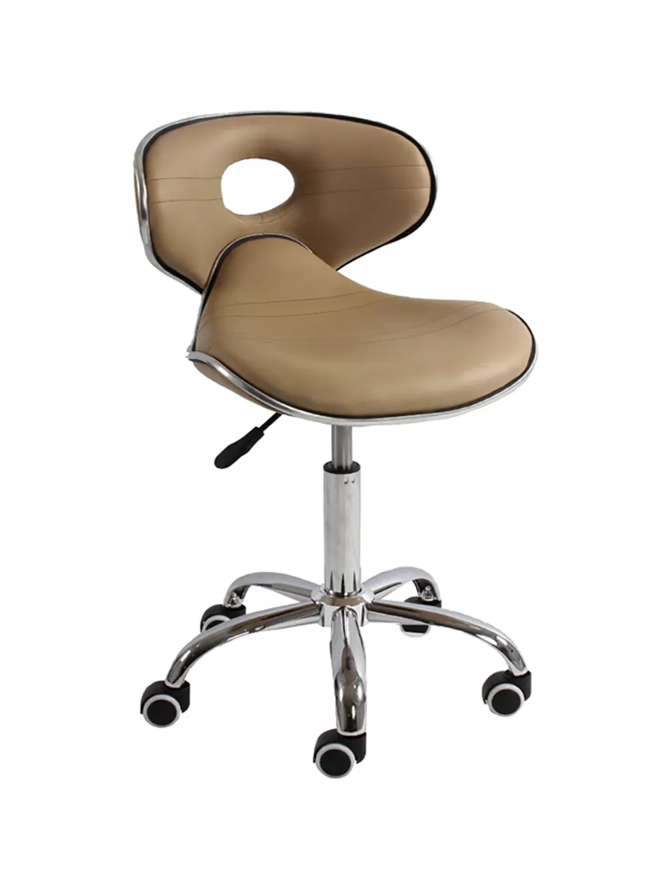 Leather swivel chair combines elegance and functionality.