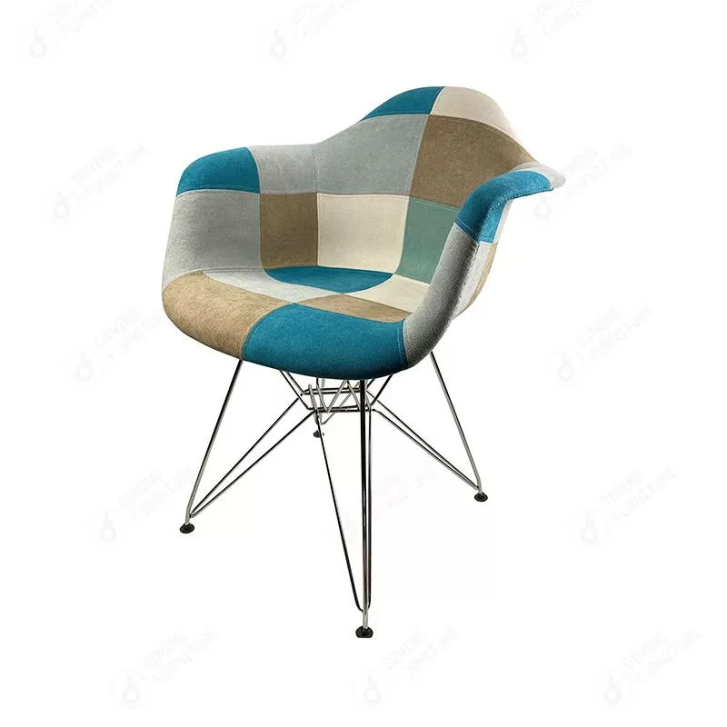 Patchwork Fabric Sofa Chair with Armrest DC-F02M
