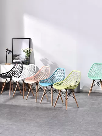 Colorful life, plastic chairs make you sit comfortably.