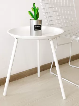 Iron small side table: factory direct sales, space saving.