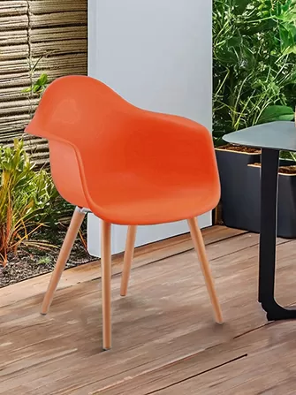 High-quality acrylic plastic armchair.