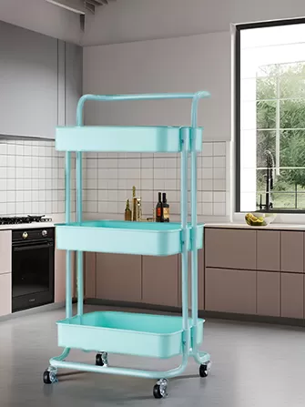 Multifunctional metal storage rack.