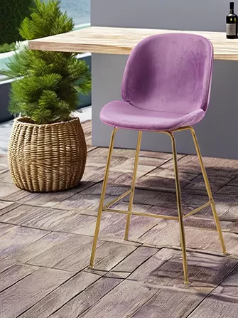 Luxurious Velvet Bar Stools: Customizable High Chairs.