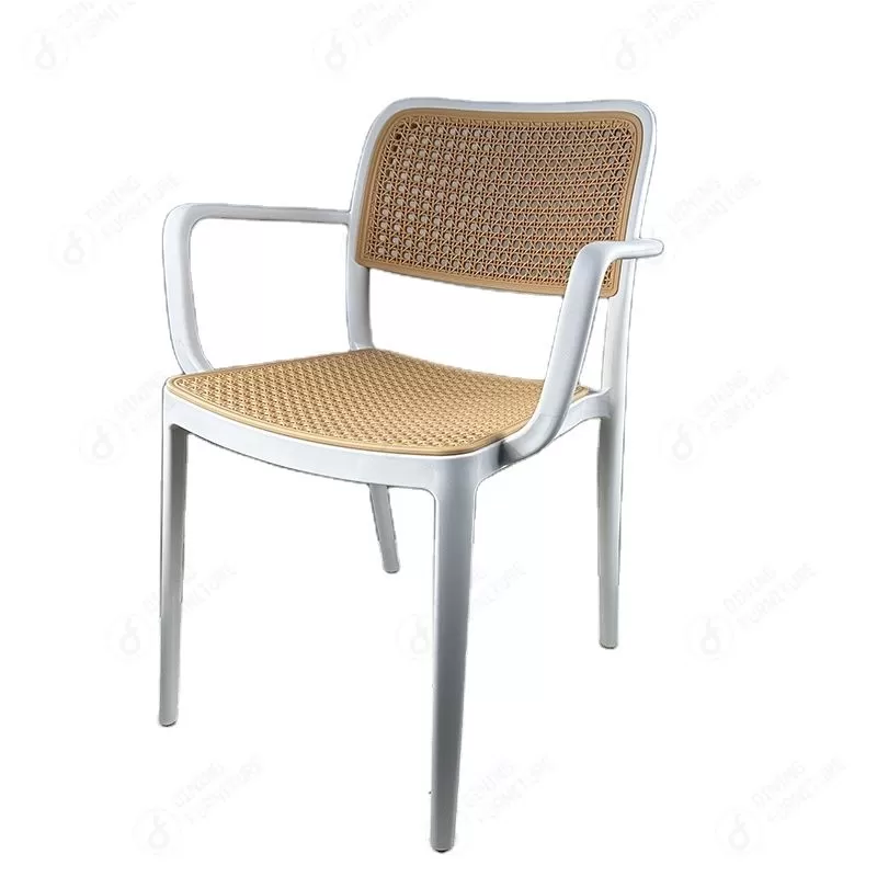 Imitation Rattan Woven Pattern PP Plastic Armchair DC-N92A