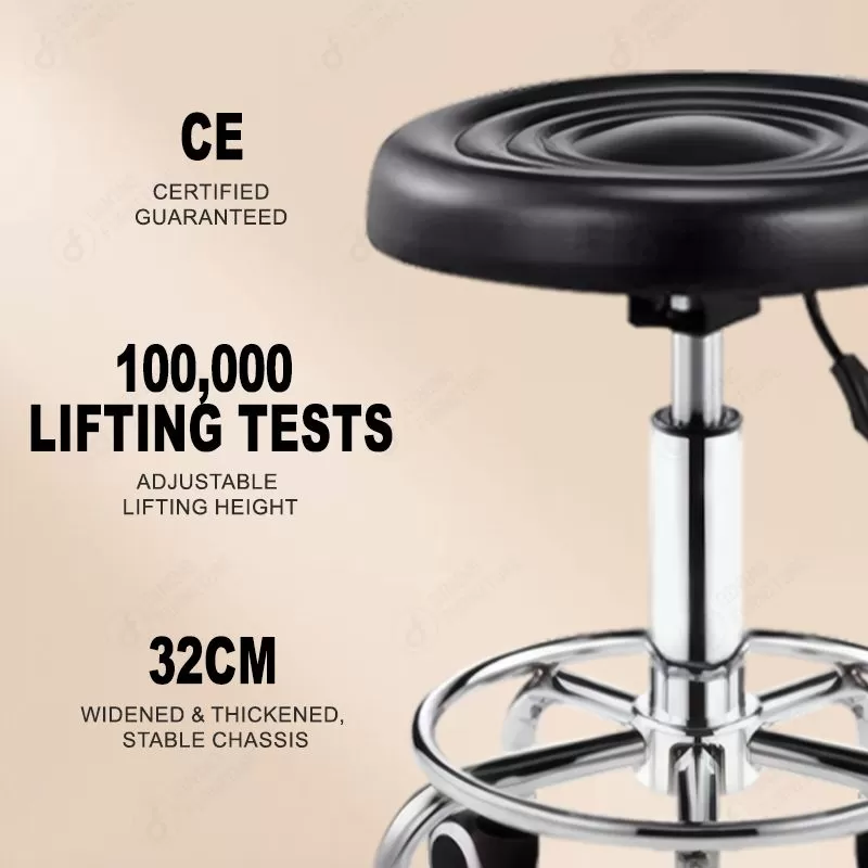 PU Leather Round Seat Swivel Salon Chair DC-U78F