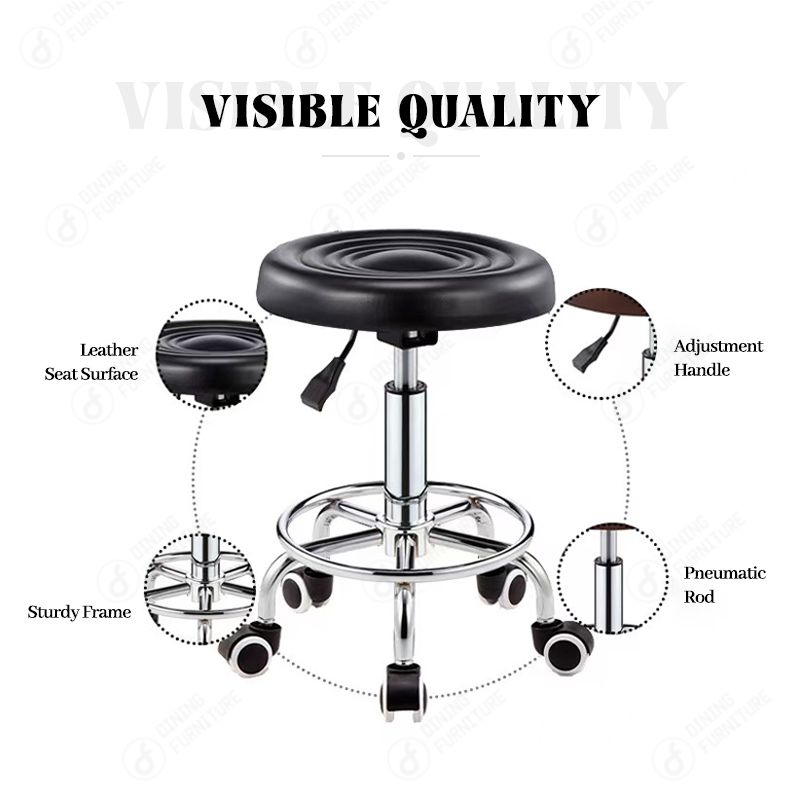 PU Leather Round Seat Swivel Salon Chair DC-U78F