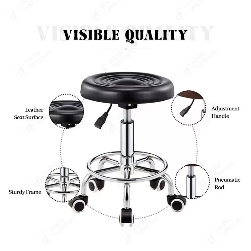 PU Leather Round Seat Swivel Salon Chair DC-U78F