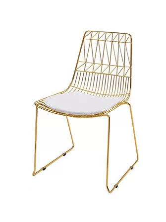Factory Direct Supplier Custom Garden Chair with Gold Plated Legs