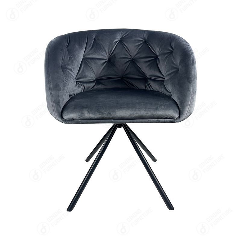Metal Four-legged Velvet Swivel Single Chair DC-R03Z