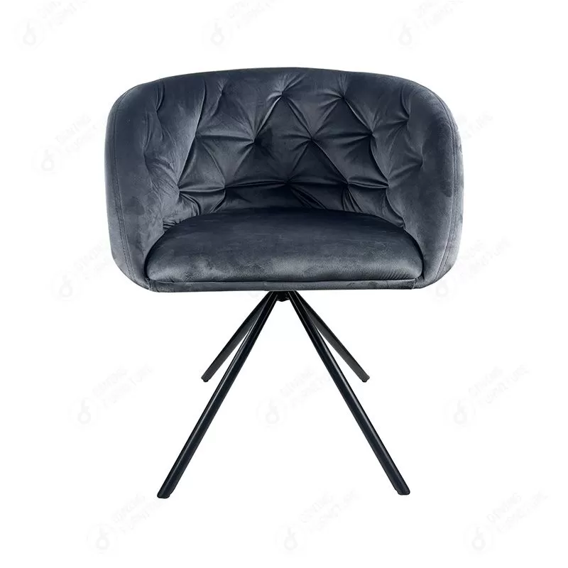 Metal Four-legged Velvet Swivel Single Chair DC-R03Z