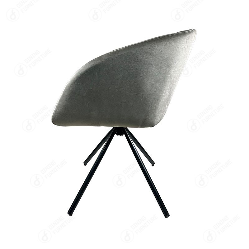Metal Four-legged Velvet Swivel Single Chair DC-R03Z