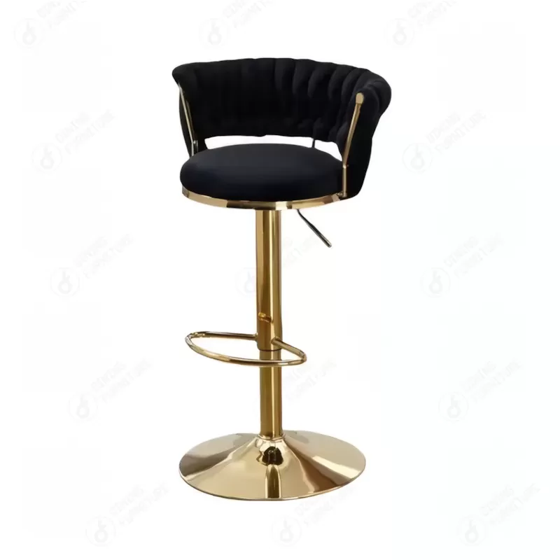 Customizable Swivel & Lift Velvet Bar Stool Chairs DB-R33