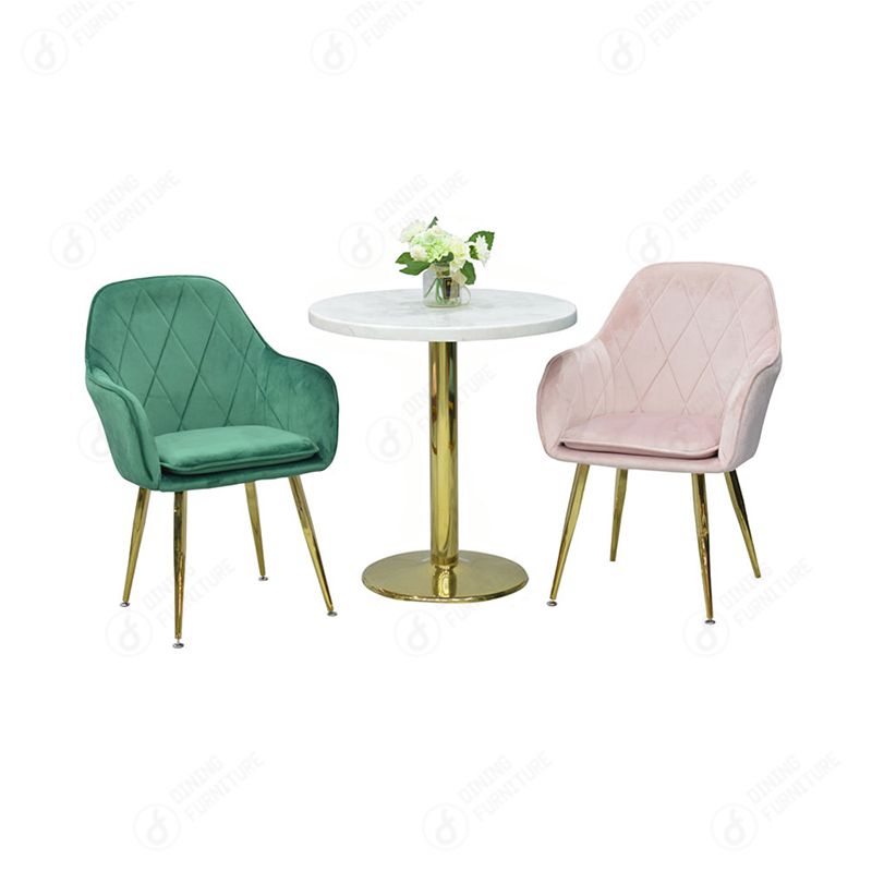 Velvet Soft Back Chair with Gold Plated Leg DC-R04 Velvet Soft Back Chair with Gold Plated Leg DC-R04